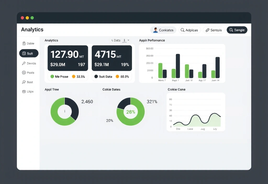 Analytics dashboard showing website performance metrics