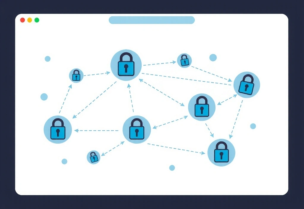 Cookie technology illustration showing digital data flow